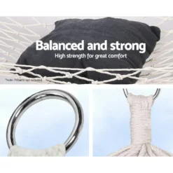 Gardeon Cotton Rope Swing Hammock Bed Outdoor Hanging Camping Hammocks Chair -AU Camping Equipment Sales 0Ar09VOtAnt97Jjq4USmsTq64