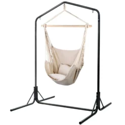 Gardeon Hammock Chair With Cushion Pillow Cream
