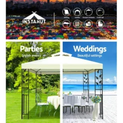 Instahut Gazebo 3x3m Marquee Wedding Tent Gazebos White -AU Camping Equipment Sales 1Xz5opToKXFfBI 2ZRdy5lFcc