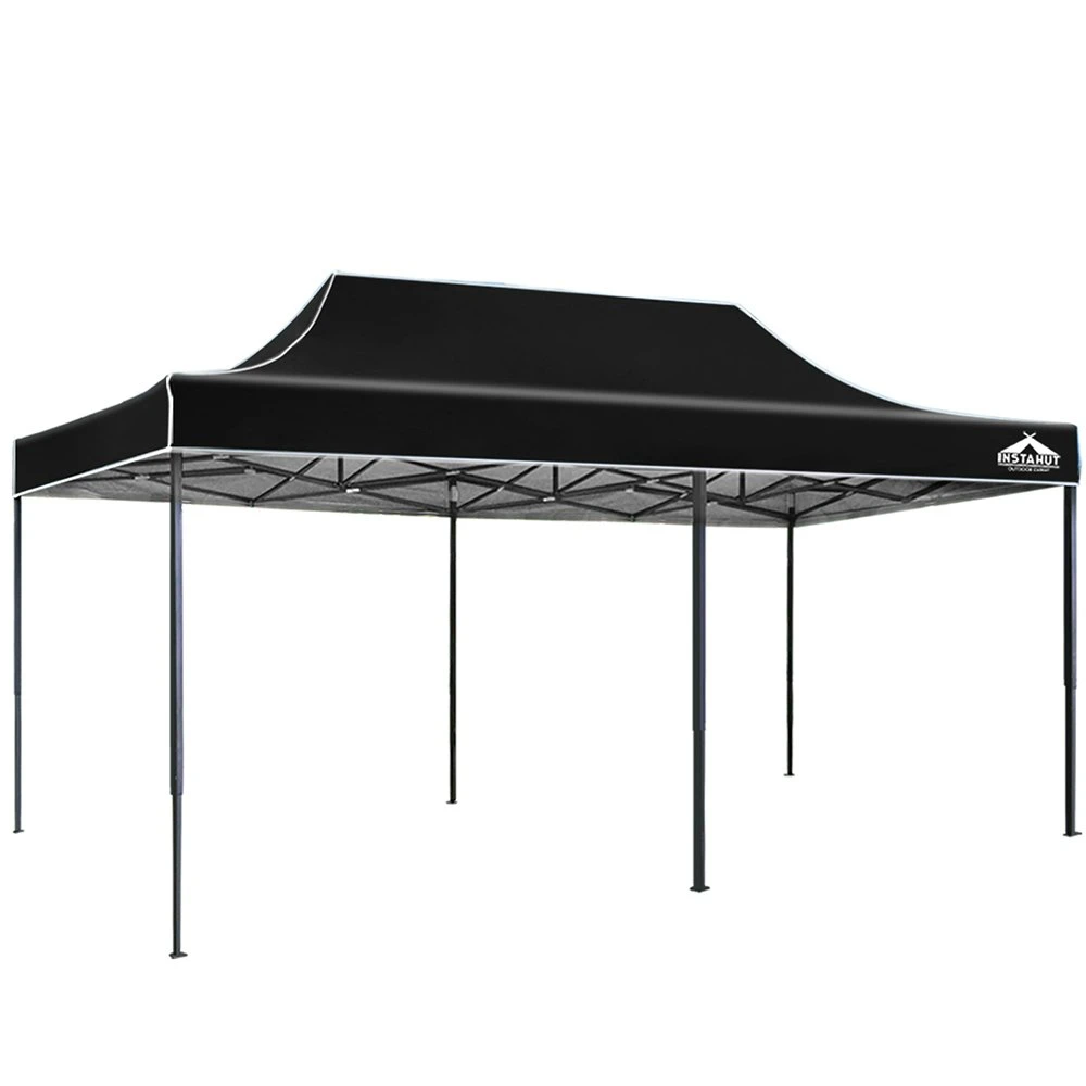 Instahut Gazebo Pop Up Marquee 3x6m Outdoor Tent Folding Wedding Gazebos Black6 3 Instahut Gazebo Pop Up Marquee 3x6m Outdoor Tent Folding Wedding Gazebos Black6