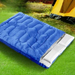 Mountview Sleeping Bag Double Bags Outdoor Camping Thermal 0℃-18℃ Hiking Blue -AU Camping Equipment Sales 2McncRlRqpsJHO wIGO KFC3s