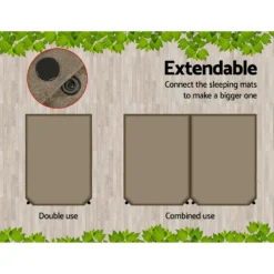 Weisshorn Self Inflating Mattress 10CM Thick Double Camping Sleeping Mat Air Bed Pad Coffee -AU Camping Equipment Sales 2PLnrFv2Nq7ypZuVeCYlfDt1w