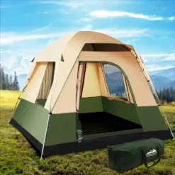 Weisshorn Family Camping Tent 4 Person Hiking Beach Tents Canvas Ripstop Green -AU Camping Equipment Sales 2Z 1VBimNi pt7brG5x2eJqz0