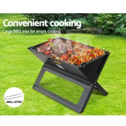 Grillz Portable BBQ Charcoal Grill Smoker Outdoor Folding Steel Camping Barbecue -AU Camping Equipment Sales 31f21SUT4VDeWVObVsSKgNOF0
