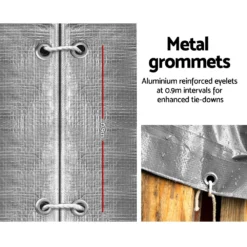 Instahut 3.6x7.3m Tarp Camping Tarps Poly Tarpaulin Heavy Duty Cover 180gsm Silver 14 Instahut 3.6x7.3m Tarp Camping Tarps Poly Tarpaulin Heavy Duty Cover 180gsm Silver -AU Camping Equipment Sales 34E8pG1Pb6e0izQMcnQ085KCg