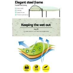 Instahut Gazebo 4m Marquee Outdoor Wedding Gazebos Beige -AU Camping Equipment Sales 41la0ZKtAfYrp RhbEKMvfHJo