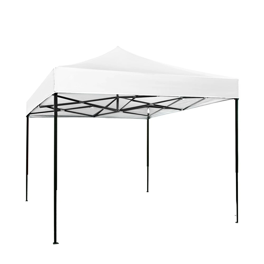 Instahut Gazebo Pop Up Marquee 3x3 Outdoor Tent Folding Wedding Gazebos White 4 Instahut Gazebo Pop Up Marquee 3x3 Outdoor Tent Folding Wedding Gazebos White - Image 2
