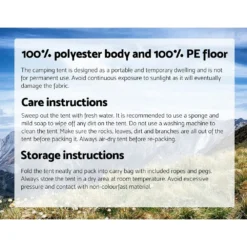 Weisshorn Instant Up Camping Tent 4-5 Person Pop Up Tents Family Hiking Beach Dome -AU Camping Equipment Sales 51SFEk4lbA1a5waIo3A1YGL4c