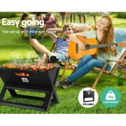 Grillz Portable BBQ Charcoal Grill Smoker Outdoor Folding Steel Camping Barbecue -AU Camping Equipment Sales 7QQ bgRpA AJh 6vjSQdwNSO0