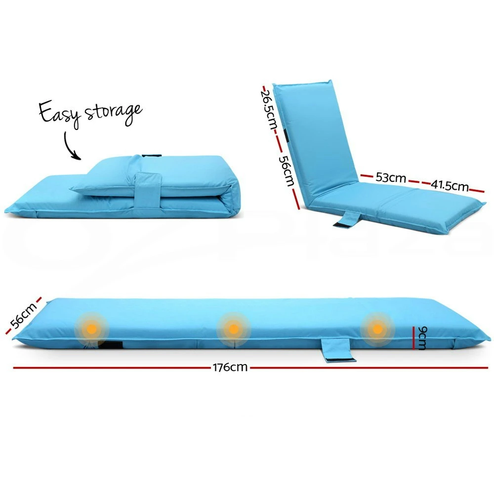 Portable Beach Chair Camping Outdoor Lounge Sofa Floor Folding Recliner 4 Portable Beach Chair Camping Outdoor Lounge Sofa Floor Folding Recliner - Image 2