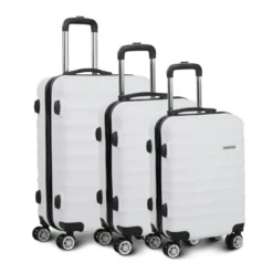 Wanderlite 3pcs Luggage Trolley Set Travel Suitcase TSA Hard Case White -AU Camping Equipment Sales 8whUG nNFMwGHWsMxyI1P4iQE