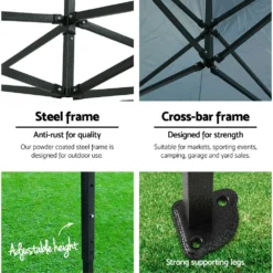 Instahut Gazebo Pop Up Marquee 3x3 Outdoor Tent Folding Wedding Gazebos Blue -AU Camping Equipment Sales 97rfkJd7K0sjygIkKx7W4JOxM