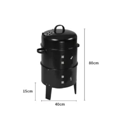 Traderight Group 3in1 Charcoal BBQ Grill Smoker Portable Outdoor Barbecue Roaster Steel Camping -AU Camping Equipment Sales 9PETPXWkZbrGYPtjpZY3T2fKU