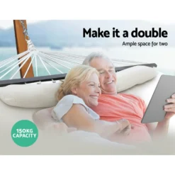 Gardeon Swing Double Hammock Bed W/ Hanging Kit Camping 2 Person Outdoor Chair -AU Camping Equipment Sales 9jKX1L2EH5TNbcMq8O4X3QifY