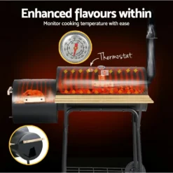 Grillz Charcoal BBQ Grill & Smoker Offset -AU Camping Equipment Sales 9poIKol2ixmlXLzvuO3VdAhV4