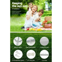 Instahut Wedding Gazebo Outdoor Marquee Party Tent Event Canopy Camping 3x3 White -AU Camping Equipment Sales ALCycNubNduhSUTawZ9Cmqops