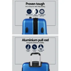 Wanderlite 3pc Luggage Trolley Set Suitcase Travel TSA Hard Case Blue -AU Camping Equipment Sales AjnXhA4HTukuIIyWpaJUaVIgo