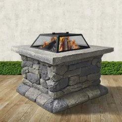 Grillz Fire Pit Outdoor Table Charcoal Garden Fireplace Backyard Firepit Heater -AU Camping Equipment Sales AxUL4FKFUFG3SwsnDRE1cDSuc