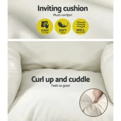 Gardeon Outdoor Swing Rocking Egg Chair With Stand Cushion Foldable - Cream -AU Camping Equipment Sales BYCuVr UGnLESZzwFBksLDM4