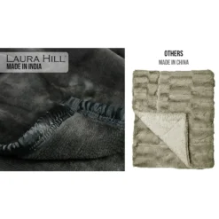 Laura Hill Faux Mink Blanket 800GSM Heavy Double-Sided - Black -AU Camping Equipment Sales CL10gzFyZ7q6Kbvq xuBJenWw