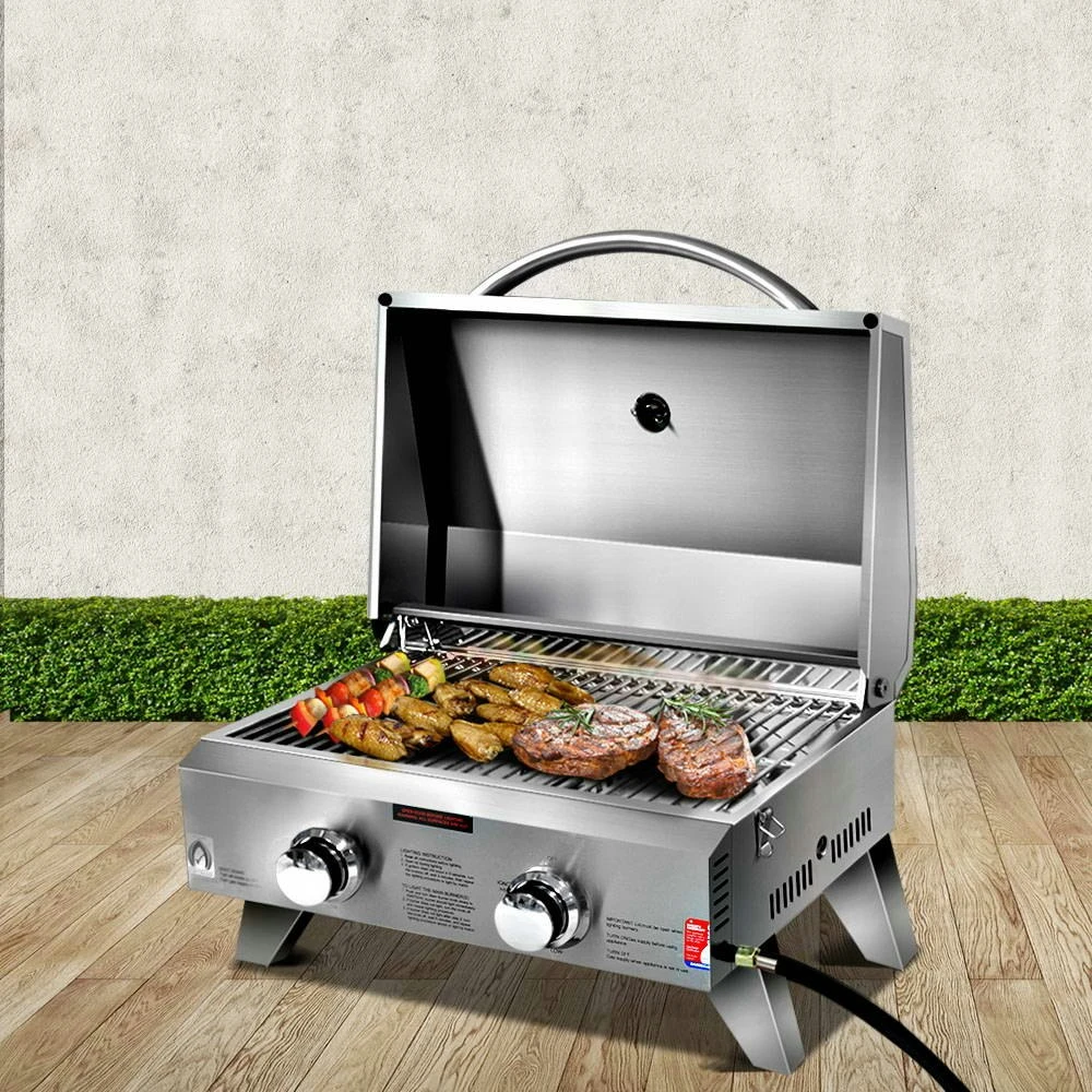 Grillz Portable Gas BBQ LPG Oven Camping Cooker Grill 2 Burners Stove Outdoor 9 Grillz Portable Gas BBQ LPG Oven Camping Cooker Grill 2 Burners Stove Outdoor - Image 7