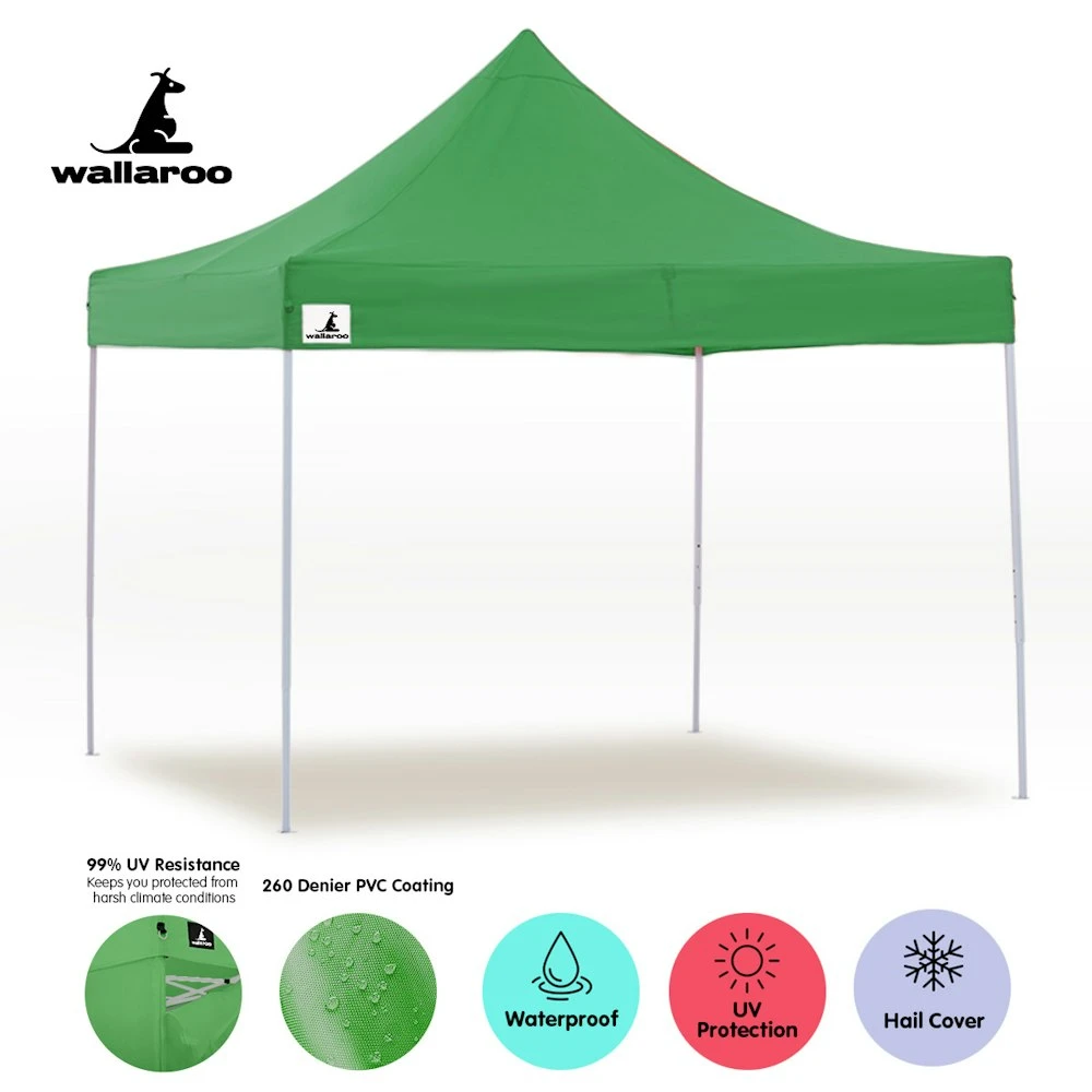 Gazebo Tent Marquee 3x3 PopUp Outdoor Wallaroo - Green 7 Gazebo Tent Marquee 3x3 PopUp Outdoor Wallaroo - Green - Image 5
