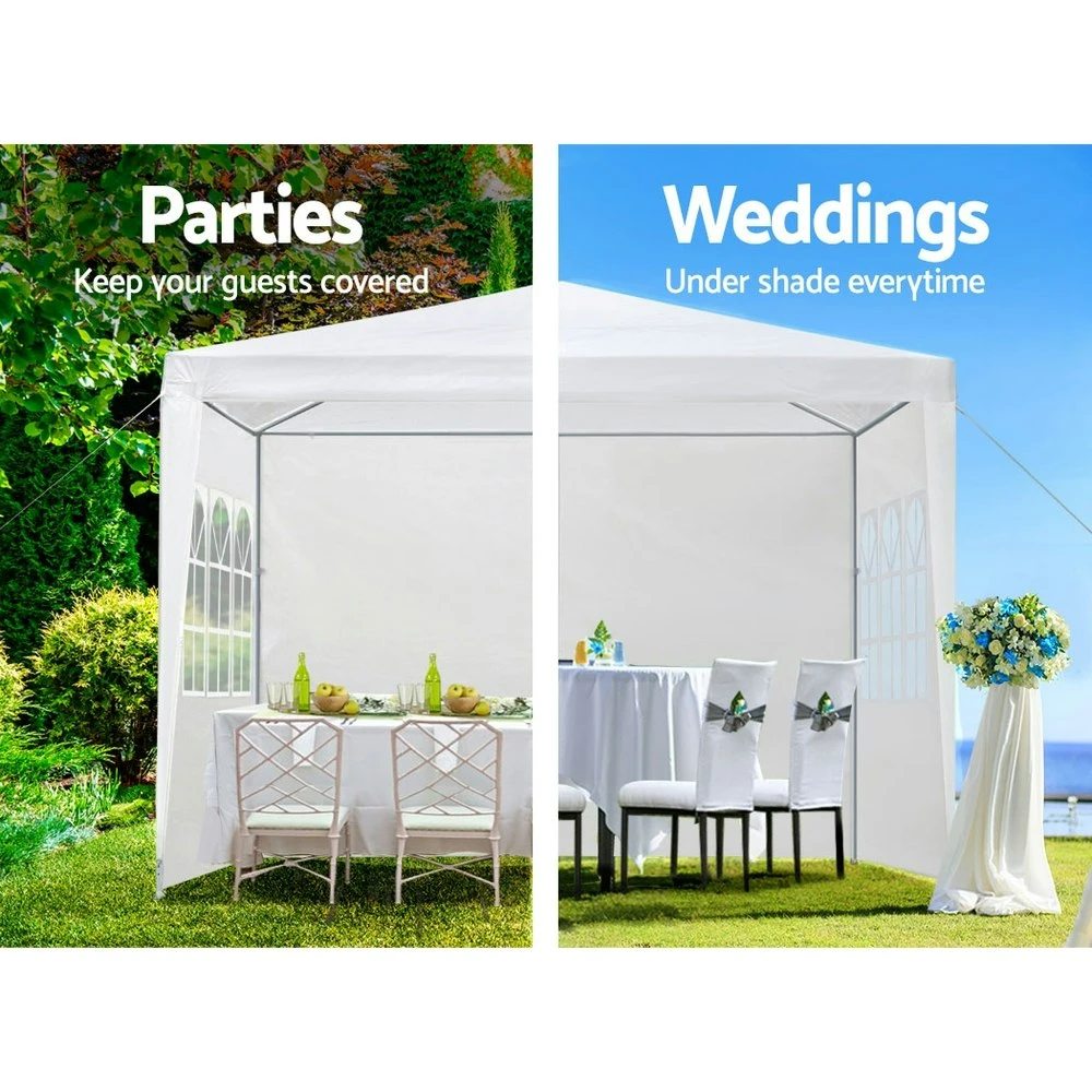 Instahut Gazebo 3x3 Outdoor Marquee Gazebos Wedding Camping Tent 4 Panel 7 Instahut Gazebo 3x3 Outdoor Marquee Gazebos Wedding Camping Tent 4 Panel - Image 5
