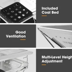 San Hima Portable Fire Pit Large Size Folding Stainless Stell BBQ Grill Outdoor 19 San Hima Portable Fire Pit Large Size Folding Stainless Stell BBQ Grill Outdoor -AU Camping Equipment Sales Dxz1VuHU3vRq9ixkOgcUGMXGM