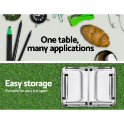 Weisshorn Folding Camping Table Portable Picnic Outdoor Garden BBQ Aluminum Desk Adjustable Height -AU Camping Equipment Sales ETgBGPDCuATBVBhiFKvm6Bu9c