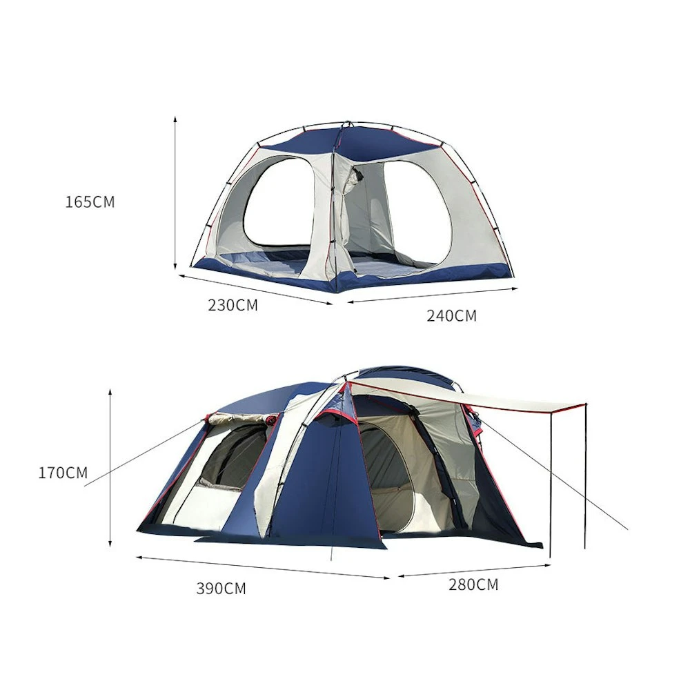 Traderight Group Large Family Camping Tent Tents Portable Outdoor Hiking Beach 4-6 Person Shelter 4 Traderight Group Large Family Camping Tent Tents Portable Outdoor Hiking Beach 4-6 Person Shelter - Image 3