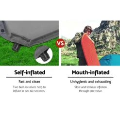 Weisshorn Self Inflating Mattress 4CM Thick Double Camping Sleeping Mat Air Bed Pad Grey -AU Camping Equipment Sales EmhSgXwXOLM3gx8ZtIJIUzZCw