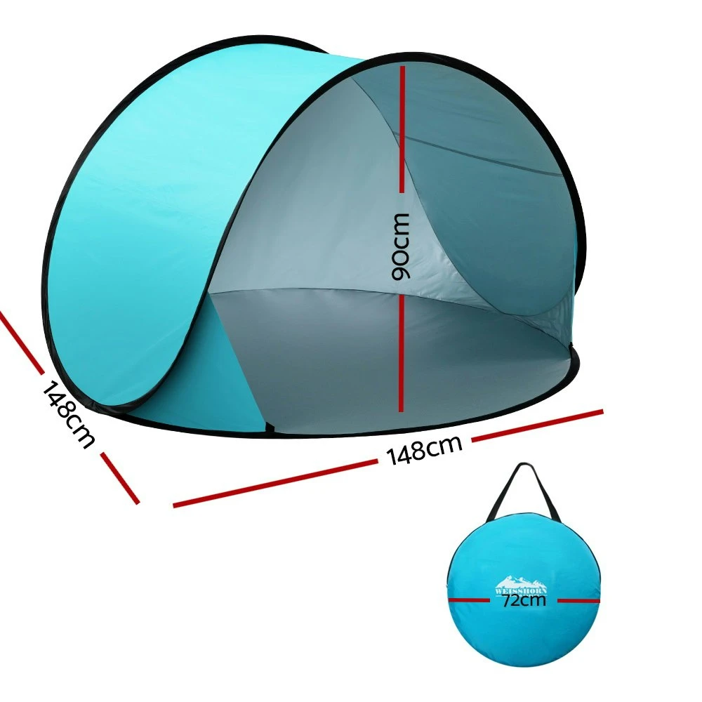 Weisshorn Pop Up Beach Tent Camping Portable Sun Shade Shelter Fishing 4 Weisshorn Pop Up Beach Tent Camping Portable Sun Shade Shelter Fishing - Image 2