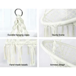 Gardeon Hammock Chair Swing Bed Relax Rope Portable Outdoor Hanging Indoor 124CM 14 Gardeon Hammock Chair Swing Bed Relax Rope Portable Outdoor Hanging Indoor 124CM -AU Camping Equipment Sales FL7UjKVEV6UW04Pf6plBaGN4k