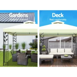 Instahut Gazebo 3x3m Marquee Outdoor Wedding Gazebos White 12 Instahut Gazebo 3x3m Marquee Outdoor Wedding Gazebos White -AU Camping Equipment Sales F TbHwx8vWjTDfp9 cn wVqmQ