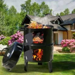 Traderight Group 3in1 Charcoal BBQ Grill Smoker Portable Outdoor Barbecue Roaster Steel Camping -AU Camping Equipment Sales Fd2Fw95c3ElqLaO5l9tYD9Y6A