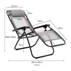 Zero Gravity Reclining Deck Chair - Grey -AU Camping Equipment Sales Hc LvUA25kk1AAgzjjoahf Vk