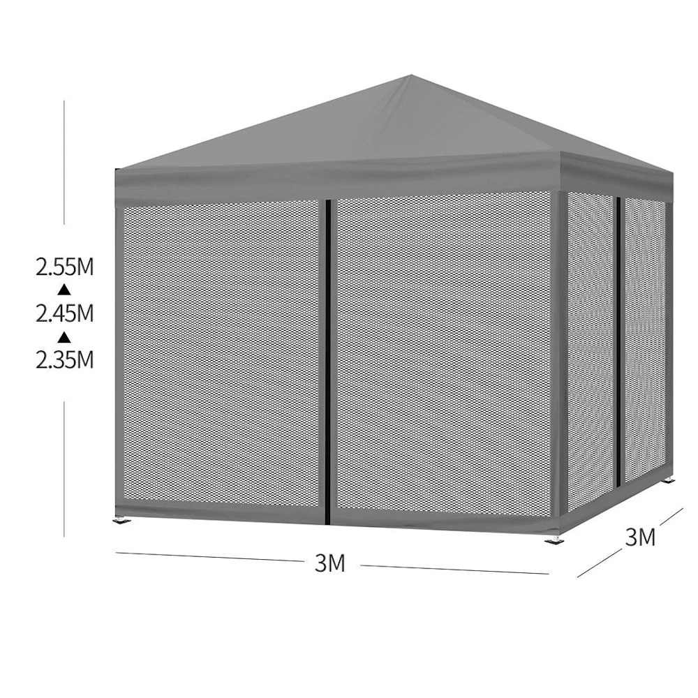 Mountview Gazebo 3x3m Pop Up Marquee Outdoor Mesh Side Wall Canopy Wedding Tent 5 Mountview Gazebo 3x3m Pop Up Marquee Outdoor Mesh Side Wall Canopy Wedding Tent - Image 3