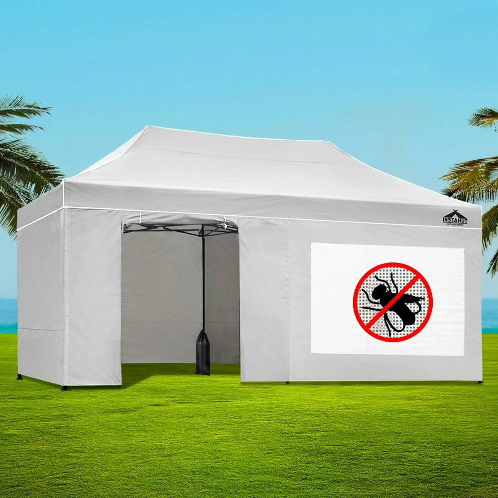 Instahut Gazebo Pop Up Marquee 3x6m Folding Wedding Tent Gazebos Shade White 9 Instahut Gazebo Pop Up Marquee 3x6m Folding Wedding Tent Gazebos Shade White - Image 7