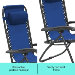 Zero Gravity Reclining Deck Chair - Blue -AU Camping Equipment Sales J6B4F10Qlv4YYwdbo1tllROQw