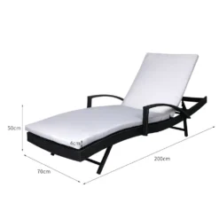 Levede Sun Lounger Wicker Lounge Outdoor Furniture Garden Patio Bed Cushion Pool -AU Camping Equipment Sales JKRQ08QWVYqPwMrXXSVUIkZ s