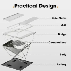 San Hima Portable Fire Pit Large Size Folding Stainless Stell BBQ Grill Outdoor 15 San Hima Portable Fire Pit Large Size Folding Stainless Stell BBQ Grill Outdoor -AU Camping Equipment Sales JdEyjDCaIPXybq 774 vW28k