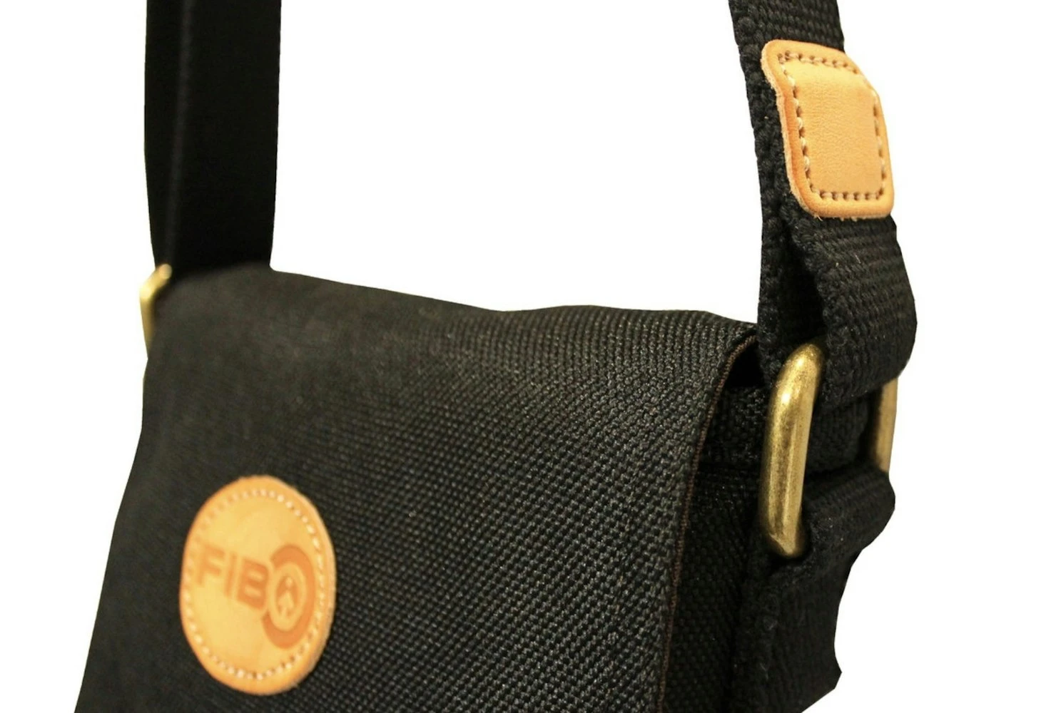 FIB Water Resistant Small Shoulder Canvas Bag W Adjustable Shoulder Strap - Black 9 FIB Water Resistant Small Shoulder Canvas Bag W Adjustable Shoulder Strap - Black - Image 7