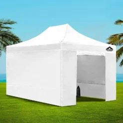 Instahut Gazebo Pop Up Marquee 3x4.5m Folding Wedding Tent Gazebos Shade White -AU Camping Equipment Sales Lly5nuarbSTm7VLOazGPk9mz8