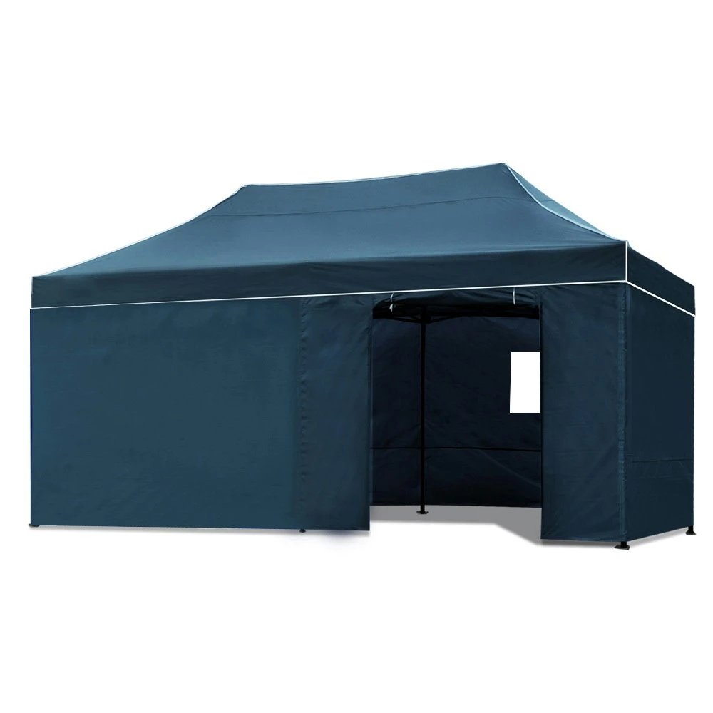 Instahut Gazebo Pop Up Marquee 3x6 Folding Tent Wedding Metal Gazebos Navy 4 Instahut Gazebo Pop Up Marquee 3x6 Folding Tent Wedding Metal Gazebos Navy - Image 2