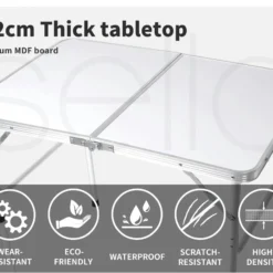 Levede Folding Camping Table Aluminium Portable Picnic Outdoor Foldable BBQ Desk -AU Camping Equipment Sales MDCC1 XWFzSJ5iwpKHU xMBN0