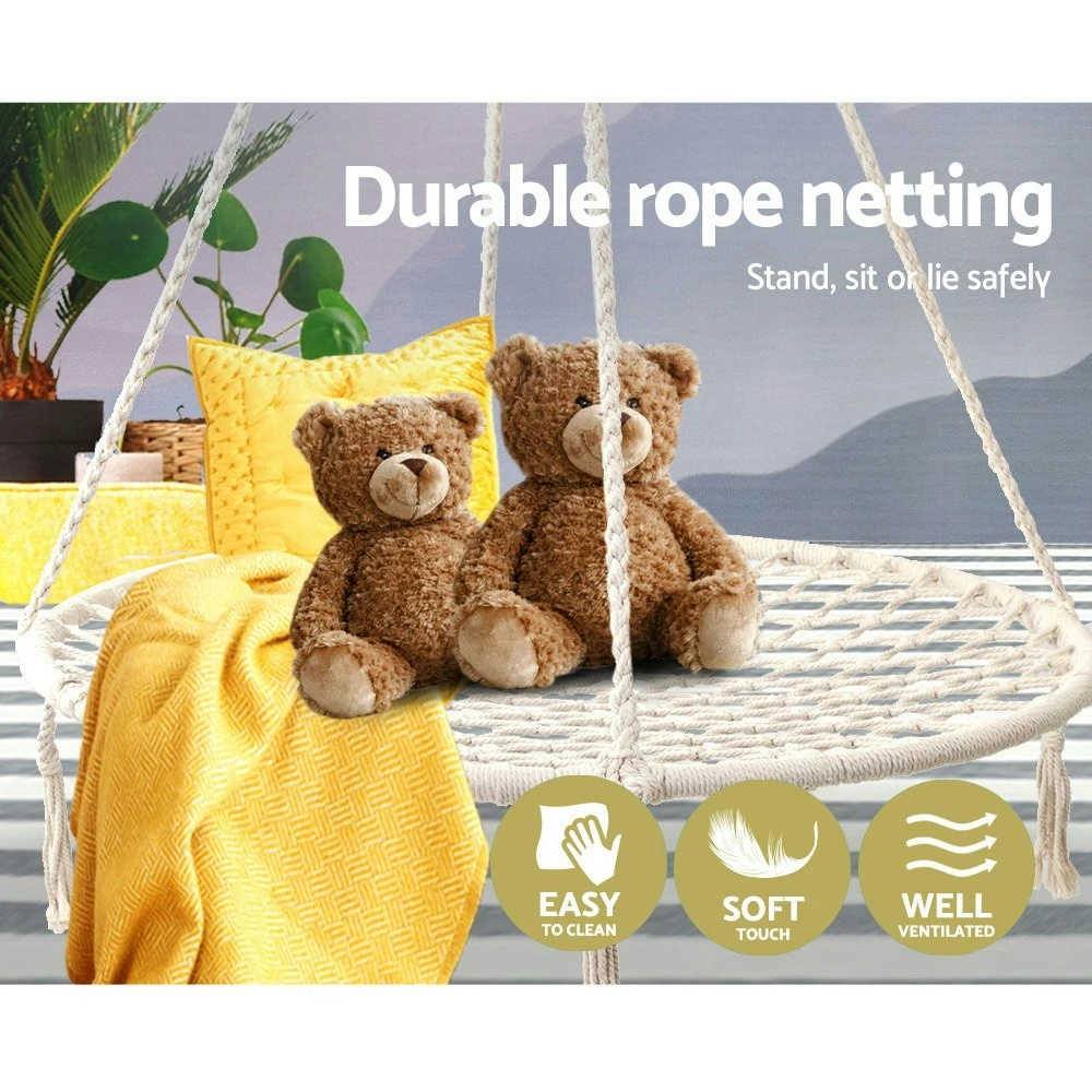 Kids Nest Swing Hammock Chair 100CM Large Web Seat Outdoor Tree Spider 7 Kids Nest Swing Hammock Chair 100CM Large Web Seat Outdoor Tree Spider - Image 5