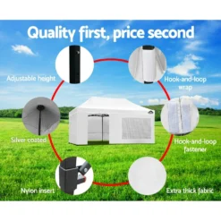 Instahut Gazebo Pop Up Marquee 3x6m Folding Wedding Tent Gazebos Shade White 14 Instahut Gazebo Pop Up Marquee 3x6m Folding Wedding Tent Gazebos Shade White -AU Camping Equipment Sales N1mq0wK6K2IJWmr0vR2QRJ7T4