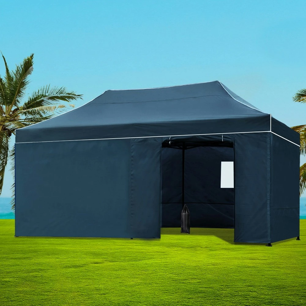 Instahut Gazebo Pop Up Marquee 3x6 Folding Tent Wedding Metal Gazebos Navy 3 Instahut Gazebo Pop Up Marquee 3x6 Folding Tent Wedding Metal Gazebos Navy