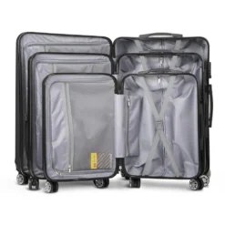 Wanderlite 28" Luggage Trolley Travel Suitcase Set TSA Lock Hard Case Black -AU Camping Equipment Sales NCzlG53GZUP 1K 5wS2EkIGbE