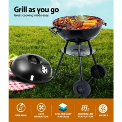 Grillz Charcoal BBQ Smoker Drill Outdoor Camping Patio Wood Barbeque Steel Oven -AU Camping Equipment Sales NWg0ta9GSQjggdfQCYYojWVt4